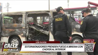 Los Olivos: Extortionists set minivan on fire with driver inside