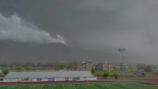 Massive storm clouds seen rolling through Davis County