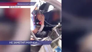 Иномарка въехала в автомобиль ГИБДД на административной дороге Шопша-Иваново-Нижний Новгород