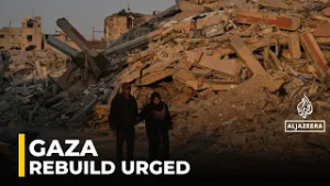 Displaced Gaza families urge reconstruction as life in tents drags on