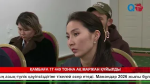 ҚАМБАҒА 17 440 ТОННА АҚ МАРЖАН ҚҰЙЫЛДЫ
