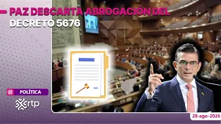 Paz rules out repealing Decree 5676