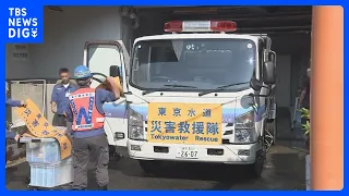 Tokyo dispatches 2 water trucks to Kumamoto: 6 waterworks bureau staff, 3-ton and 1.6-ton water t...