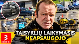 Sostinės keliuose – avarijų virtinė ir skubantys medikai