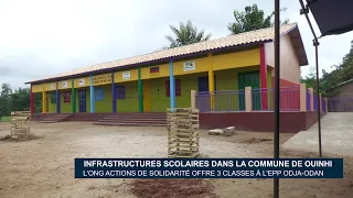 School infrastructure in the commune of Ouinhi: The NGO Actions de Solidarité donates 3 classroom...