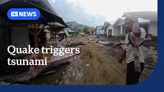 1.6m tsunami inundates Indonesian village after powerful earthquakes | ABC NEWS