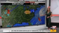 Summer's Sunday evening forecast