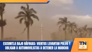 Escuintla bajo ráfagas: Vientos levantan polvo y obligan a automovilistas a detener la marcha