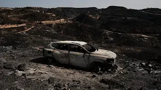 Imágenes de dron muestran la devastación tras el mortal incendio en Los Gallardos (Almería)