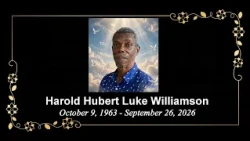 Death Announcement - Harold Hubert Luke Williamson