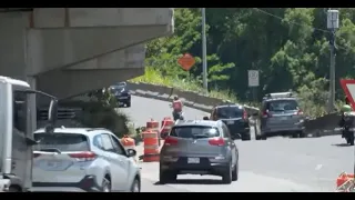 Route 2 closures due to pedestrian bridge construction in Taras