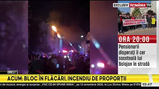 Incendiu la acoperișul unui bloc din Suceava