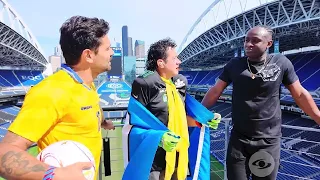 Piroberta and Juan Diego embarrass Yéimar in Seattle | Around the World in 80 Laughs