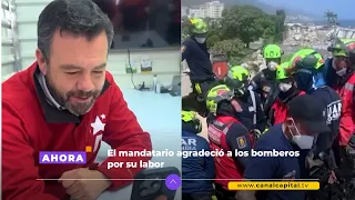 Mayor Galán spoke with Bogotá firefighters helping in Venezuela | Emergencies