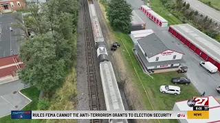 1 dead after pickup truck collides with train in Cumberland County