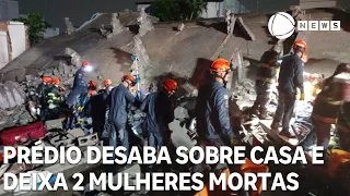 Under-construction building collapses on house, leaving two women dead