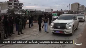 جان نويل بارو يبحث مع مظلوم عبدي في أربيل آليات تنفيذ اتفاق 29 يناير