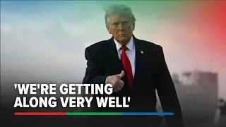 Trump says the U.S. and Iran getting along very well
