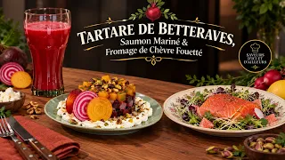 La Table de Maria: Tartare de Betteraves, Saumon Mariné & Fromage de Chèvre Fouetté