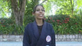 Bayamo karate practitioners perform one hundred tsukis in tribute to Fidel Castro's centenary