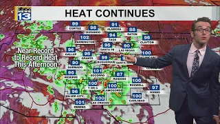 Isolated to scattered storms ahead but hot