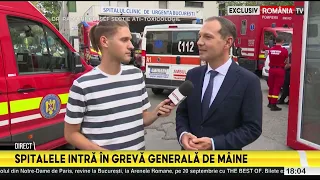 General strike in hospitals on Tuesday. Union leaders summoned by Nicușor Dan at Cotroceni