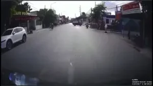 Góc khác  vụ TNGT tại Nguyễn Lương Bằng chiều nay