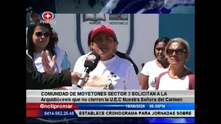 Molletones Sector 3 community asks the Archdiocese not to close Nuestra Señora del Carmen School