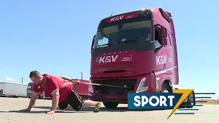 16 tonnás monstrumokat húz a gyöngyösi erősember