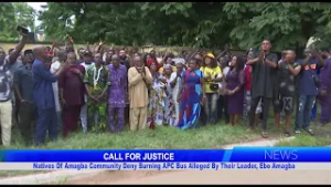 Natives Of Amagba Community Deny Burning APC Bus Alleged By Their Leader, Ebo Amagba