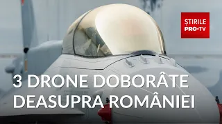 The flight path of the third drone shot down in Romania's airspace