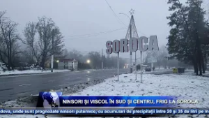 Ninsori și viscol în sud și centru, frig la Soroca