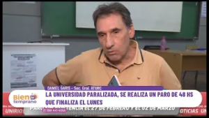 La universidad paralizada, se realiza un paro de 48 hs que finaliza el lunes