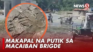 Macaiban Bridge sa Bulacan, sarado sa mga motorista dahil sa makapal na putik