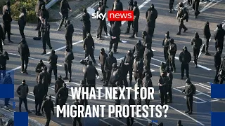 Anger as balaclava-clad protesters demonstrate against migrants in Dover and Portsmouth