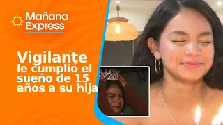VIDEO | Vigilante conmovió al lograr cumplir el sueño de 15 años de su hija
