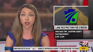 Lane restriction accompanies Harrisburg area nighttime road work