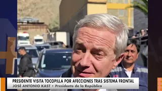 President Kast arrived in Tocopilla to assess the state of the commune following the storm system