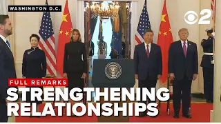 FULL REMARKS: Trump welcomes China's Xi to White House to announce joining forces on trade, AI