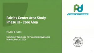 Fairfax Center Area Study Task Force Meeting: March 2, 2026