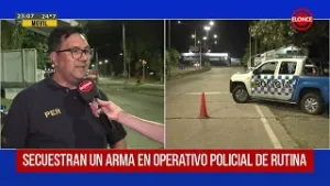 Secuestran arma de fuego en un operativo policial de rutina