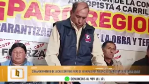 Comando Unitario confirma paro de 48 horas