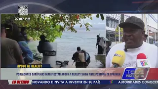 Garifuna residents express support for Reality Show in Cayos Cochinos in response to OFRANEH's st...