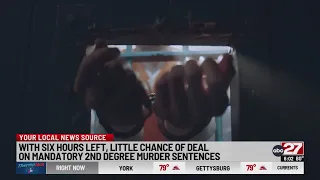 With six hours left, little chance of deal on mandatory 2nd degree murder sentences