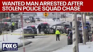 Wauwatosa police squad stolen, wanted man arrested after chase | FOX6 News Milwaukee