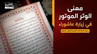 معنى الوتر الموتور في زيارة عاشوراء، سماحة اية الله الشيخ فاضل الصفار