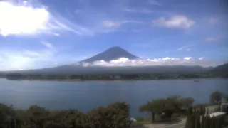 河口湖ライブカメラ タイムラプス映像（2026年8月16日s） 提供：UTYテレビ山梨