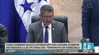 Congreso de Honduras aprueba ayuda humanitaria para Venezuela tras terremoto.