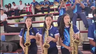 The San Ignacio de Loyola Institute band celebrates its 56th anniversary in San Ignacio