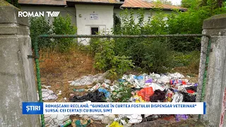 Romașcanii reclamă: gunoaie în curtea fostului dispensar veterinar. Sursa: cei certați cu bunul simț